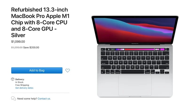 Apple mở bán MacBook Pro 13 inch chip M1 được tân trang lại