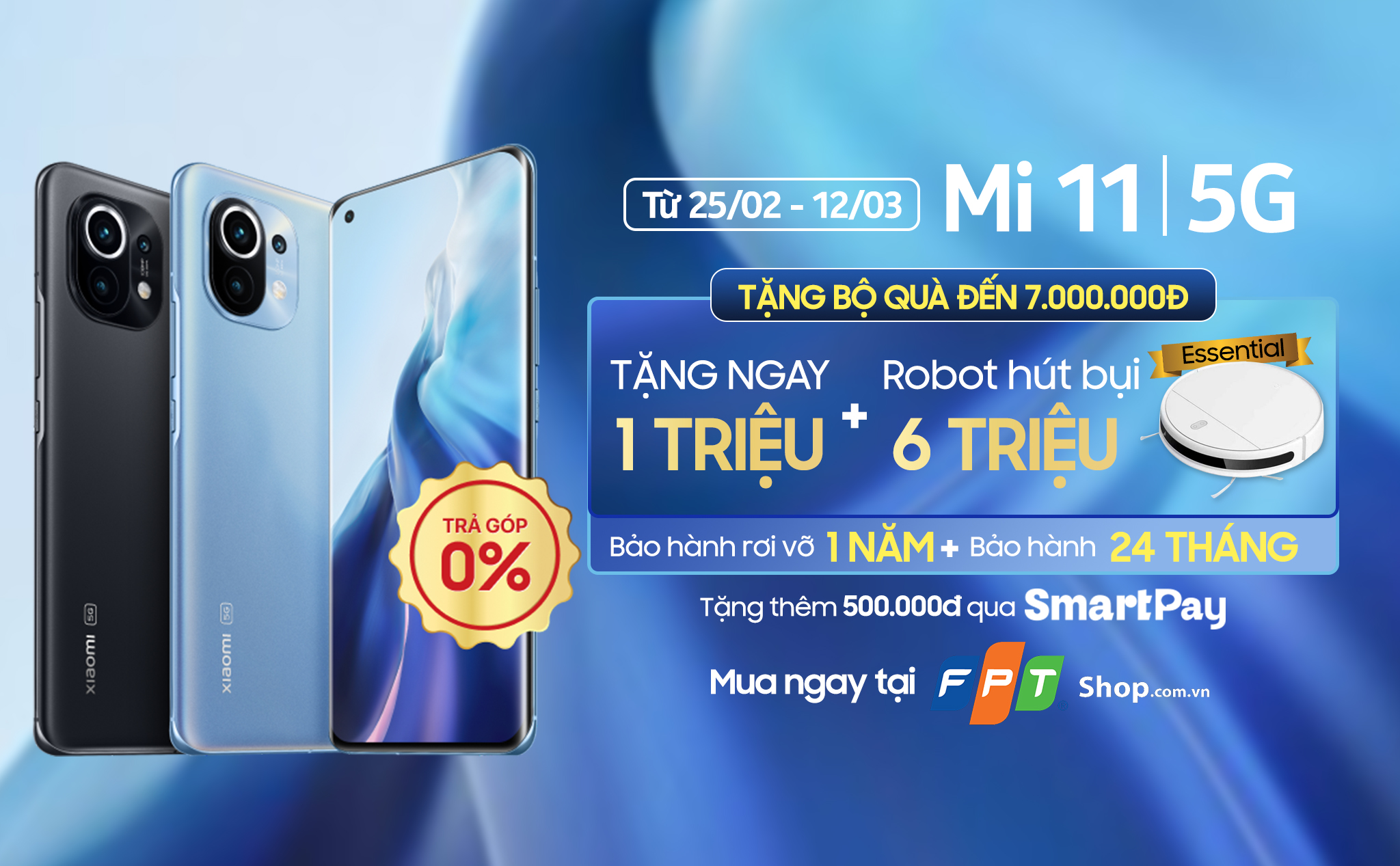 [QC] FPT Shop tặng ưu đãi đến 7,5 triệu đồng khi đặt trước Xiaomi Mi 11 5G