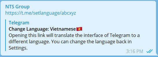 Cài tiếng Việt cho Telegram (PC, SmartPhone)