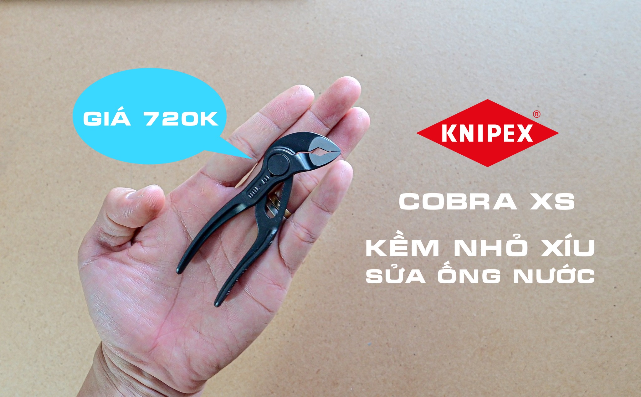 Trên tay kềm nước Knipex Cobra XS: Siêu nhỏ, rất đa năng, có thể bỏ túi EDC hàng ngày