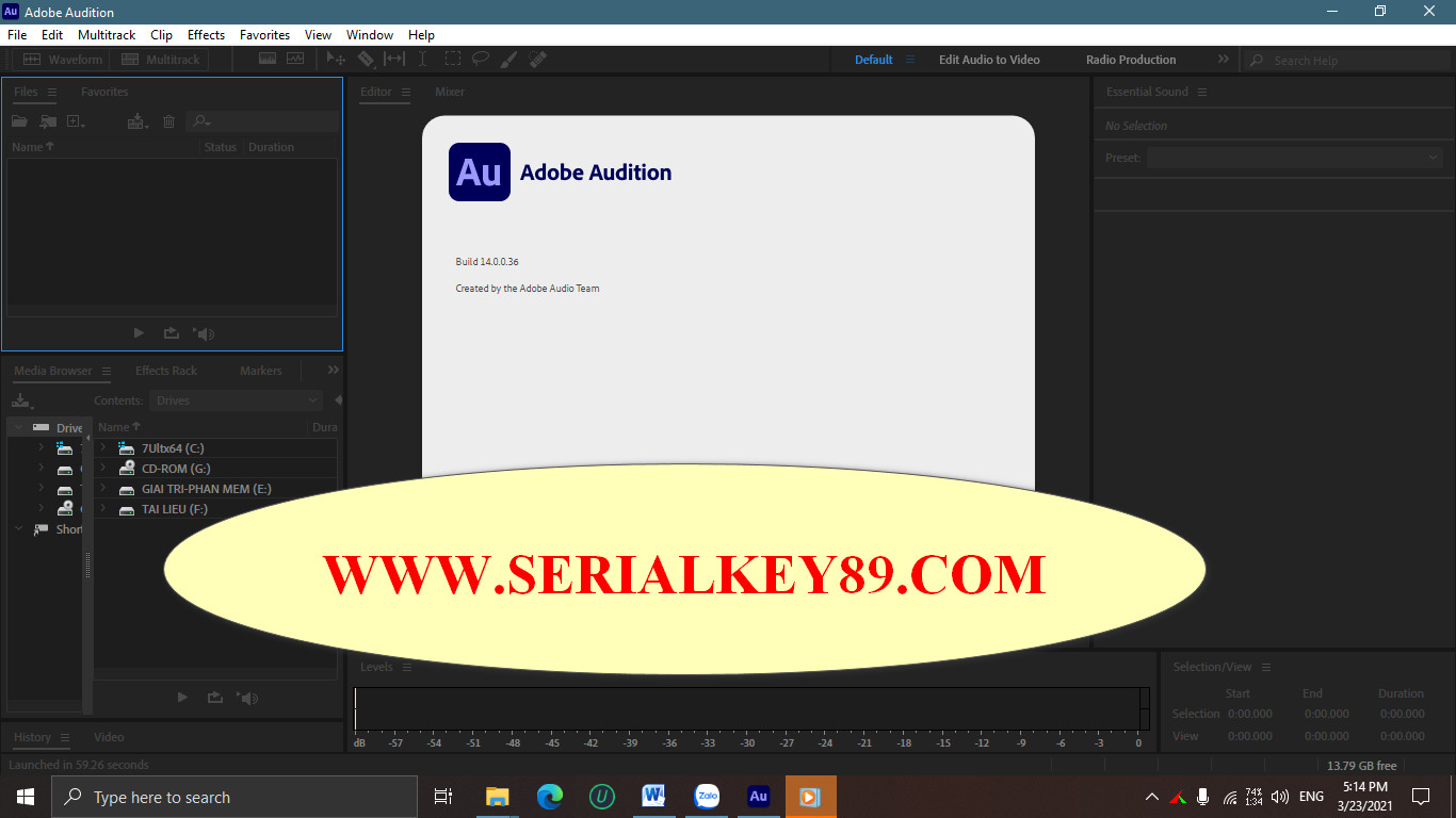 Download Adobe Audition 2021 .36 mới nhất ngày 23/3/2021