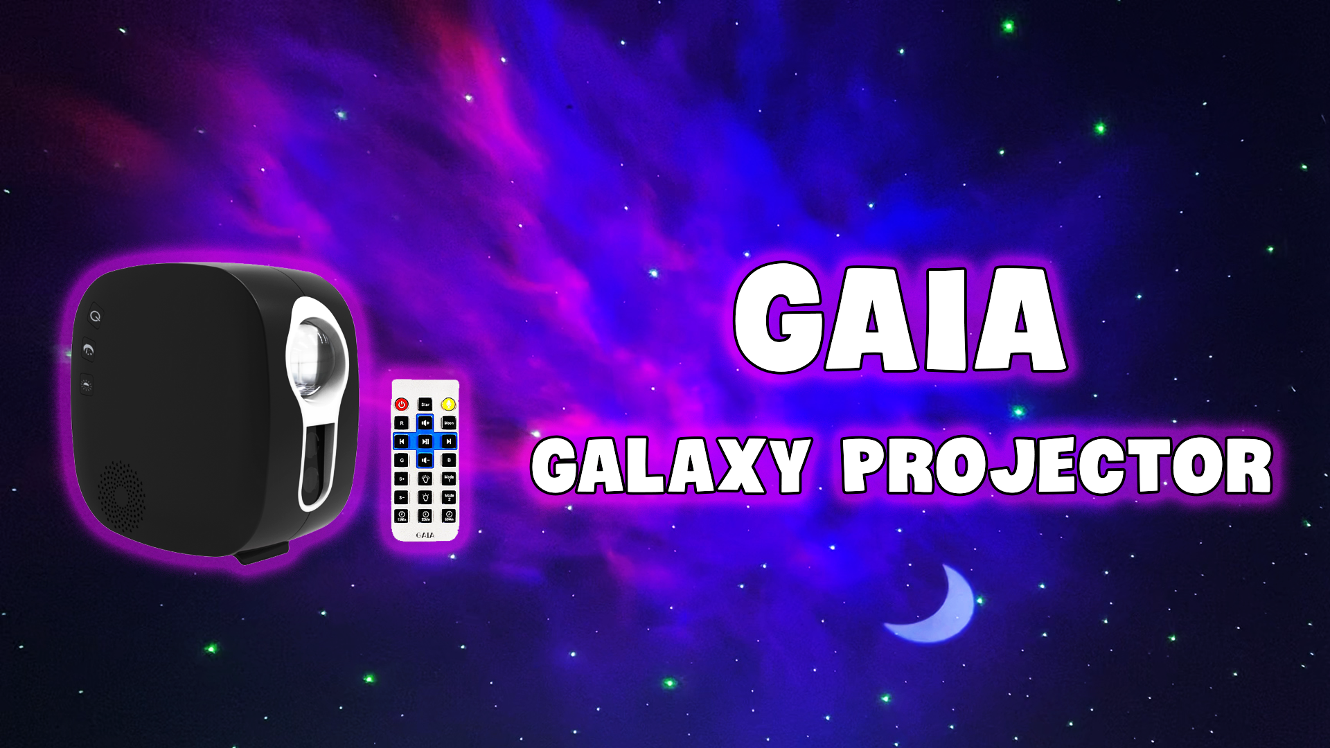 Review Đèn chiếu bầu trời sao thiên hà GAIA Galaxy Projector