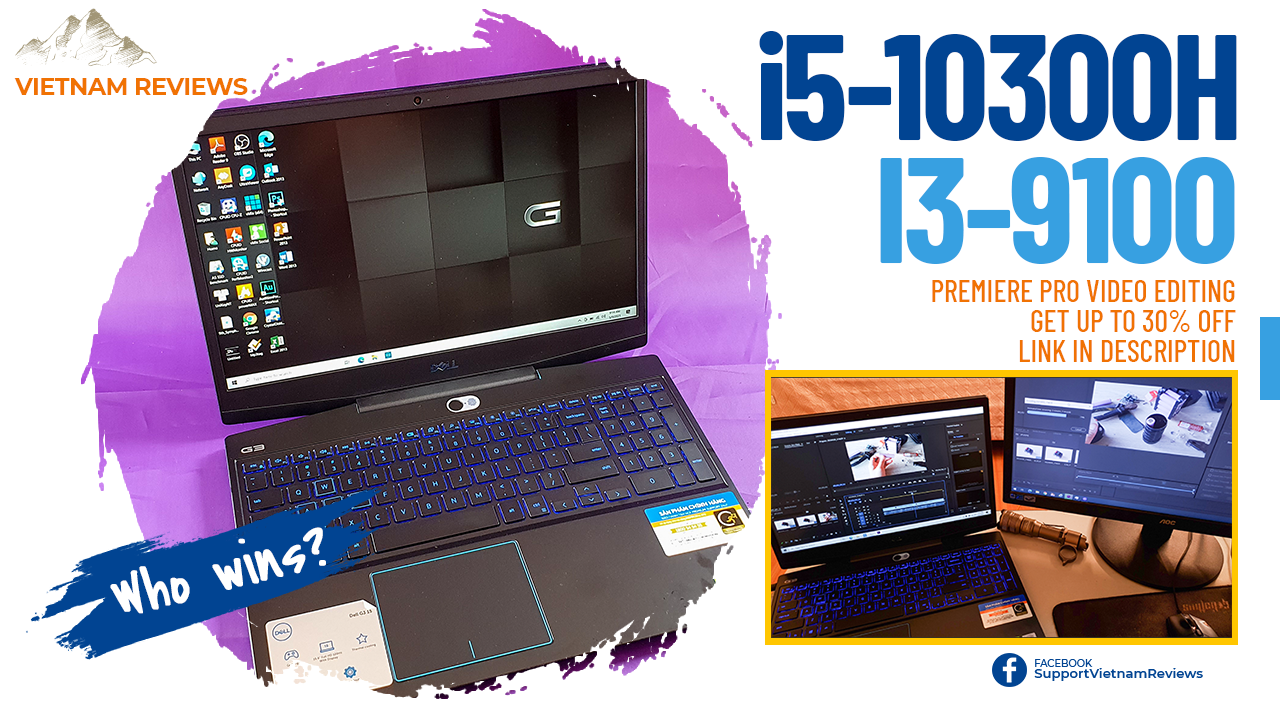 Review Premiere Pro Video Editing - Laptop Core i5-10300H Vs Desktop Core i3-9100