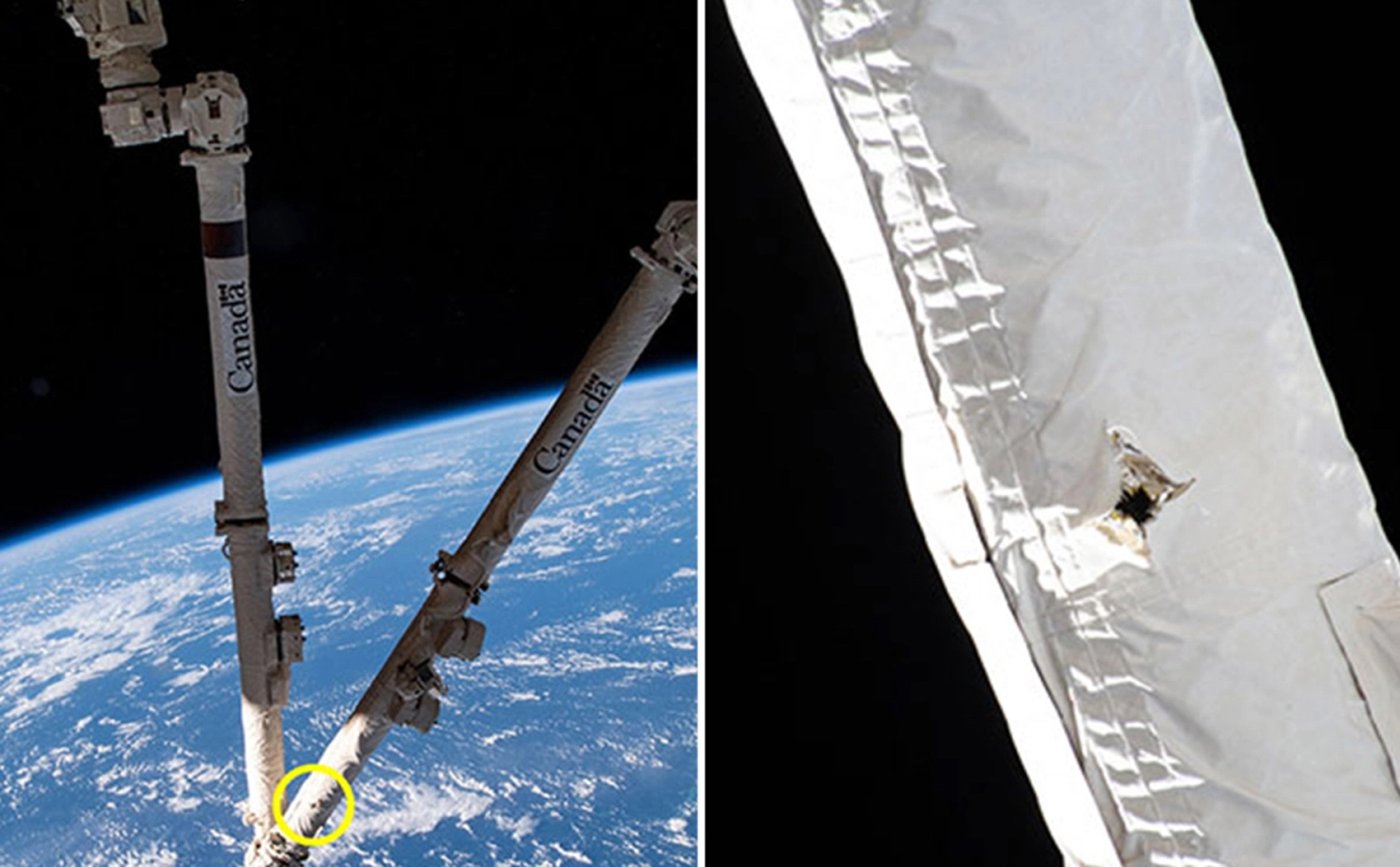 Rác vũ trụ va chạm vào trạm không gian ISS, cánh tay robot "bị thương" nhưng vẫn hoạt động được