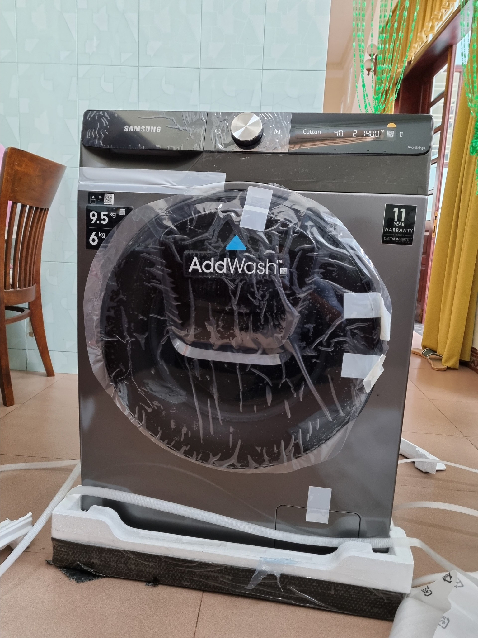 Review Máy giặt sấy Samsung AI 9,5kg (WD95T754DBX)