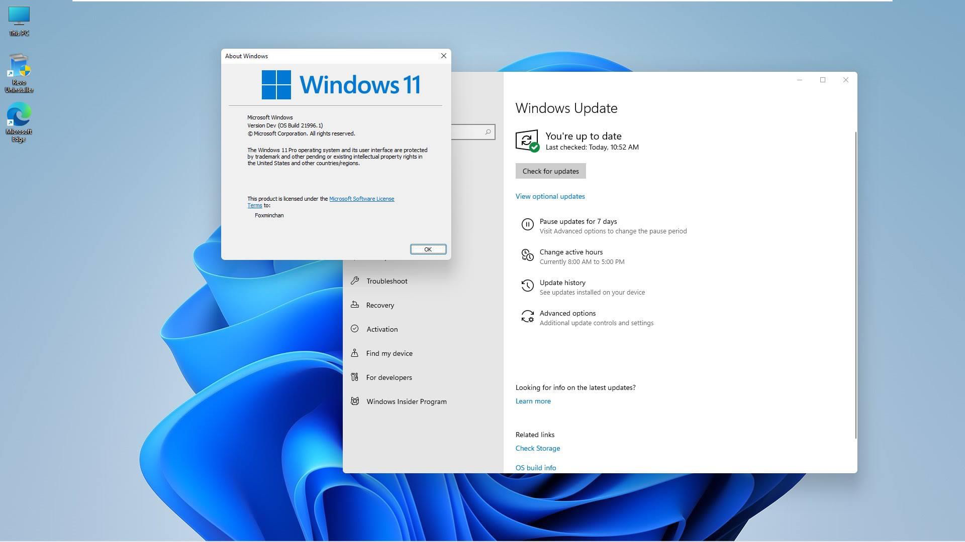 Link download bản Windows 11 Consumer Dev (21996.1)