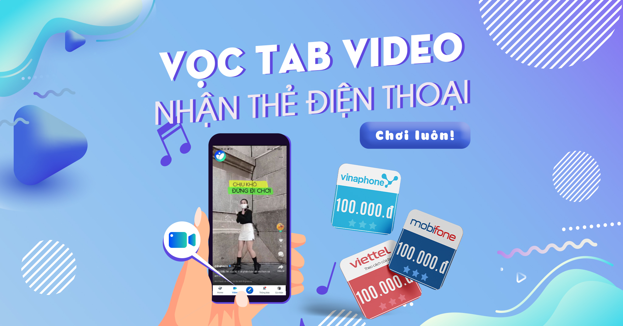 Rủ anh em lướt tab Video trên app Tinhte, nhận thẻ điện thoại mỗi ngày!