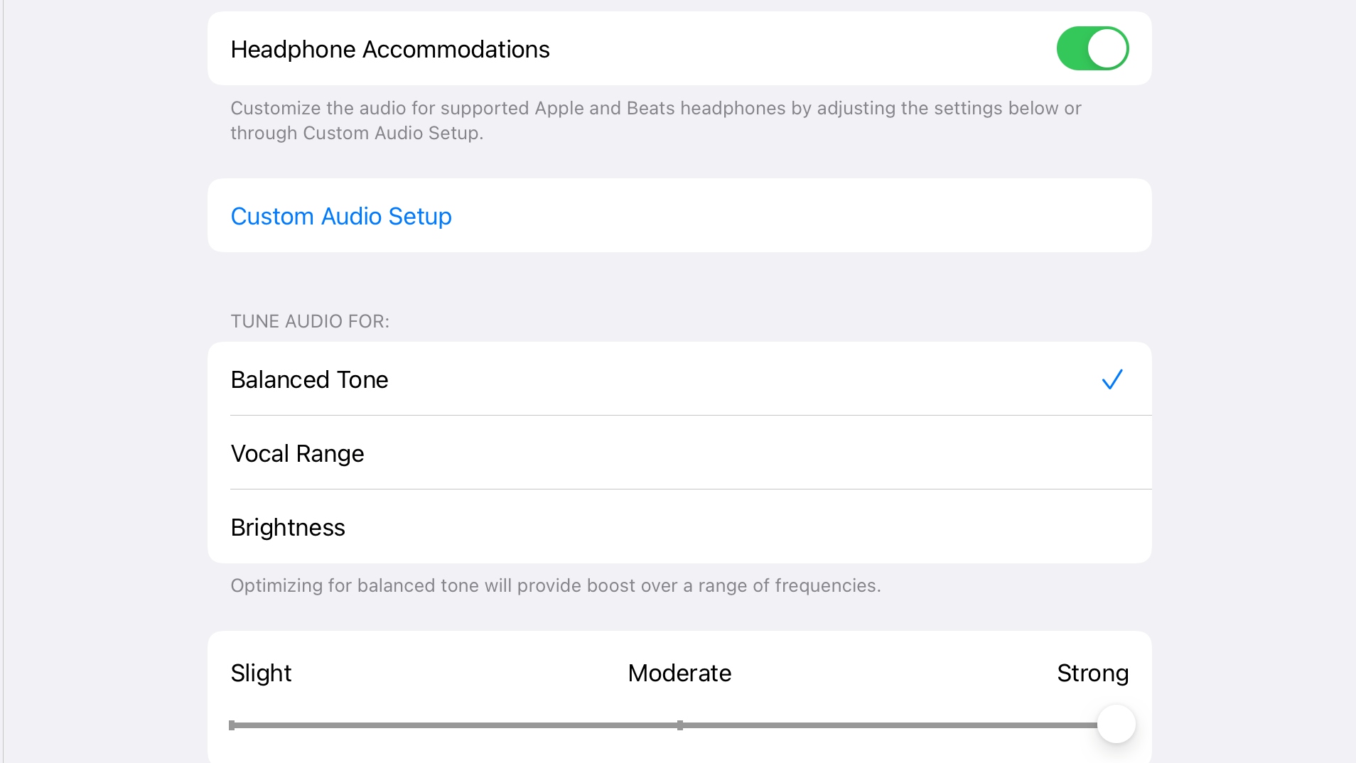 Hướng dẫn nâng cao chất lượng âm thanh cho AirPods, Beats với Headphone Accommodations trên iOS