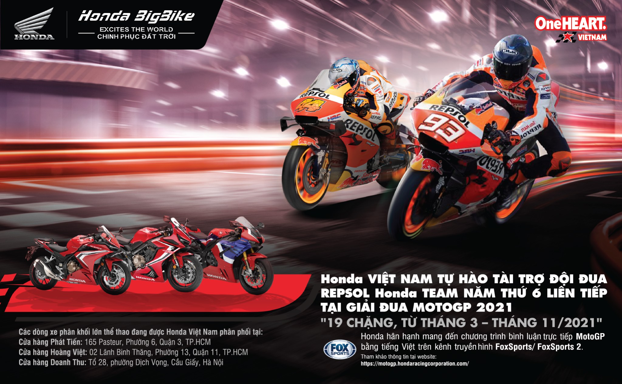 [QC] Honda Việt Nam tiếp tục tài trợ cho Moto GP và kỳ tích mới của đội đua Honda Repsol