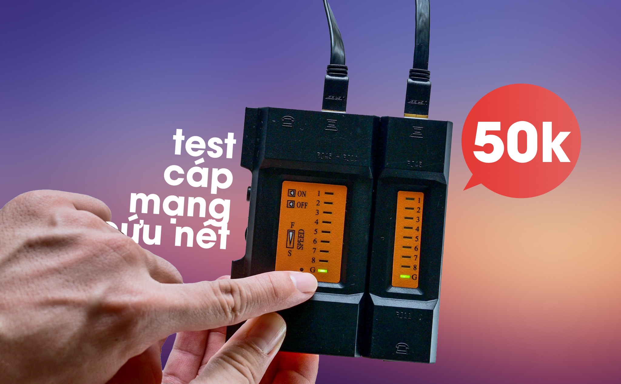 Trên tay hộp Test cáp mạng LAN, cáp điện thoại: giá rẻ 50k, dành cho anh em "cứu net"