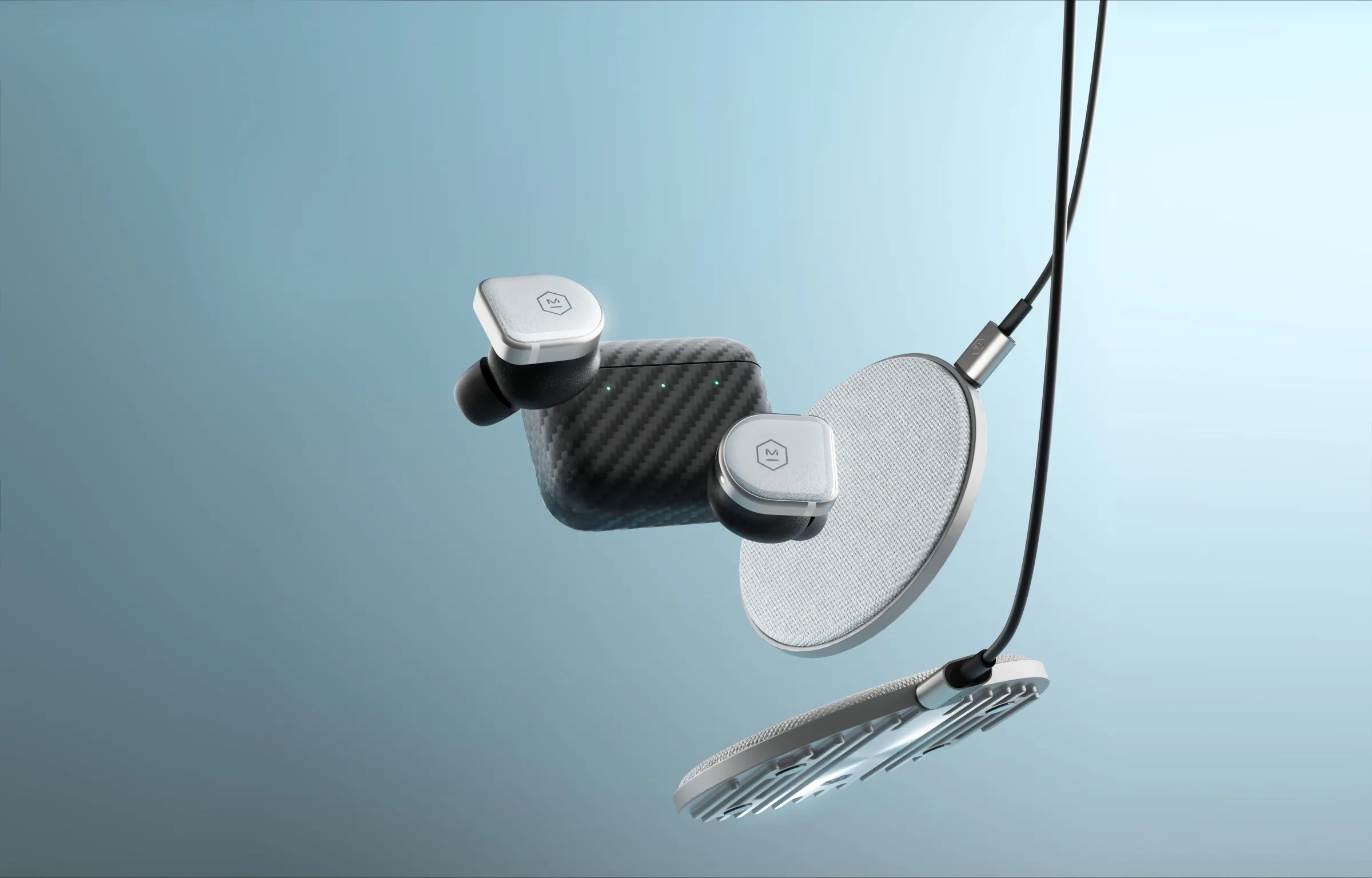 Master & Dynamic MW08 Sport: true wireless có chống ồn ANC, vỏ Sapphire, sạc không dây