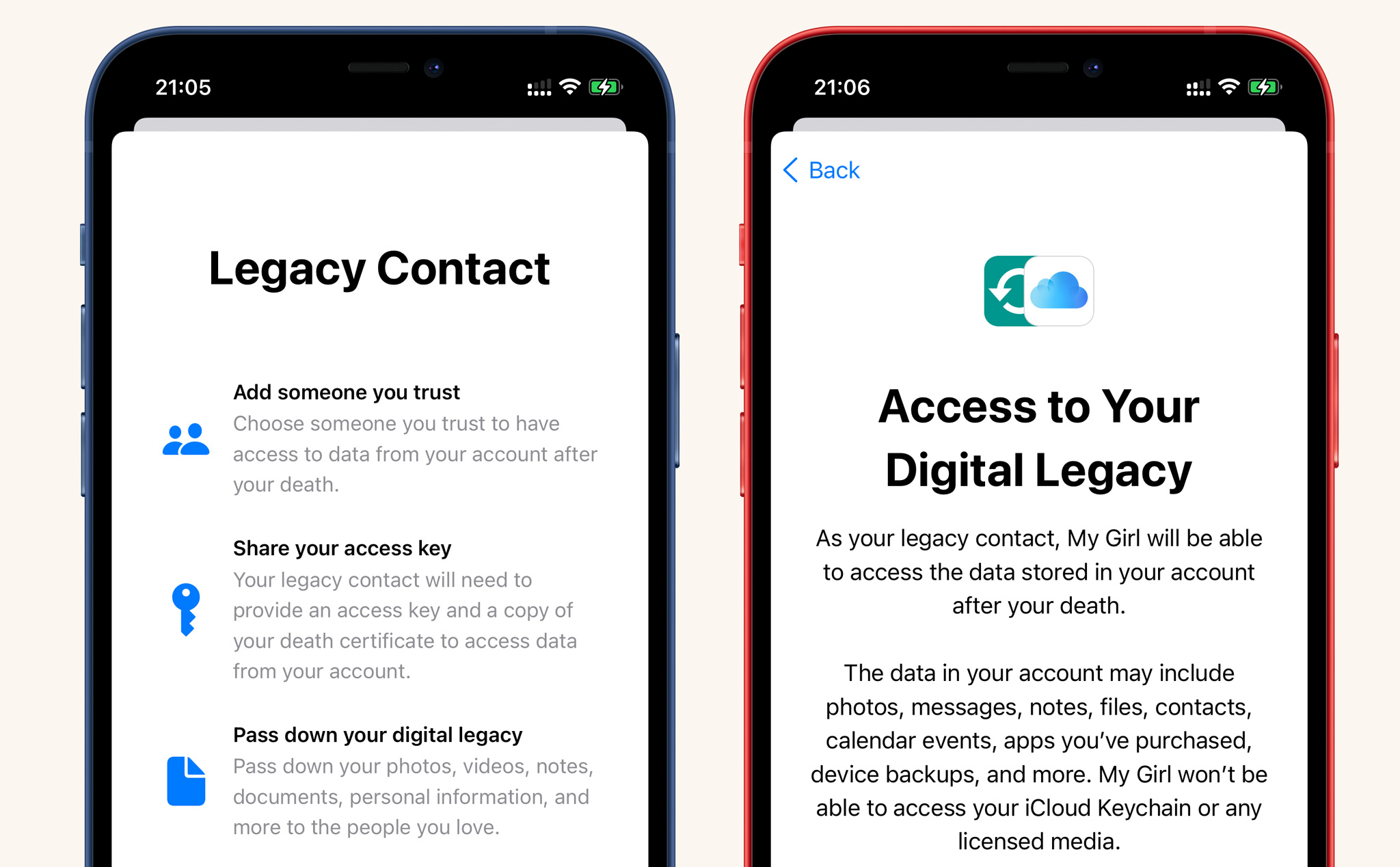 Digital Legacy: tính năng trên iOS 15 bảo vệ dữ liệu người dùng sau khi họ mất đi