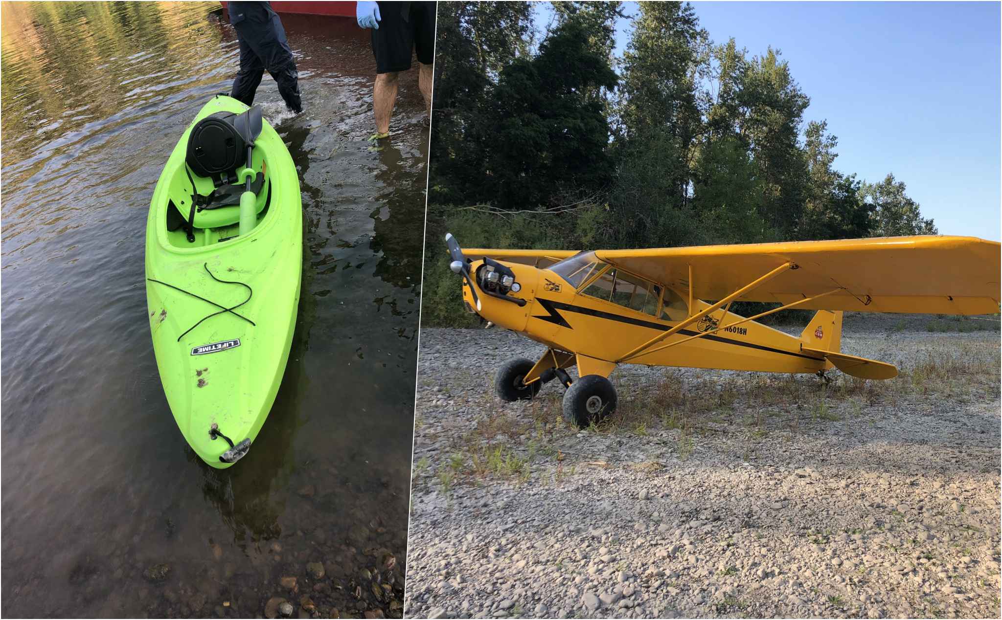 Đang chèo xuồng kayak, một người bị máy bay tông chấn thương nặng