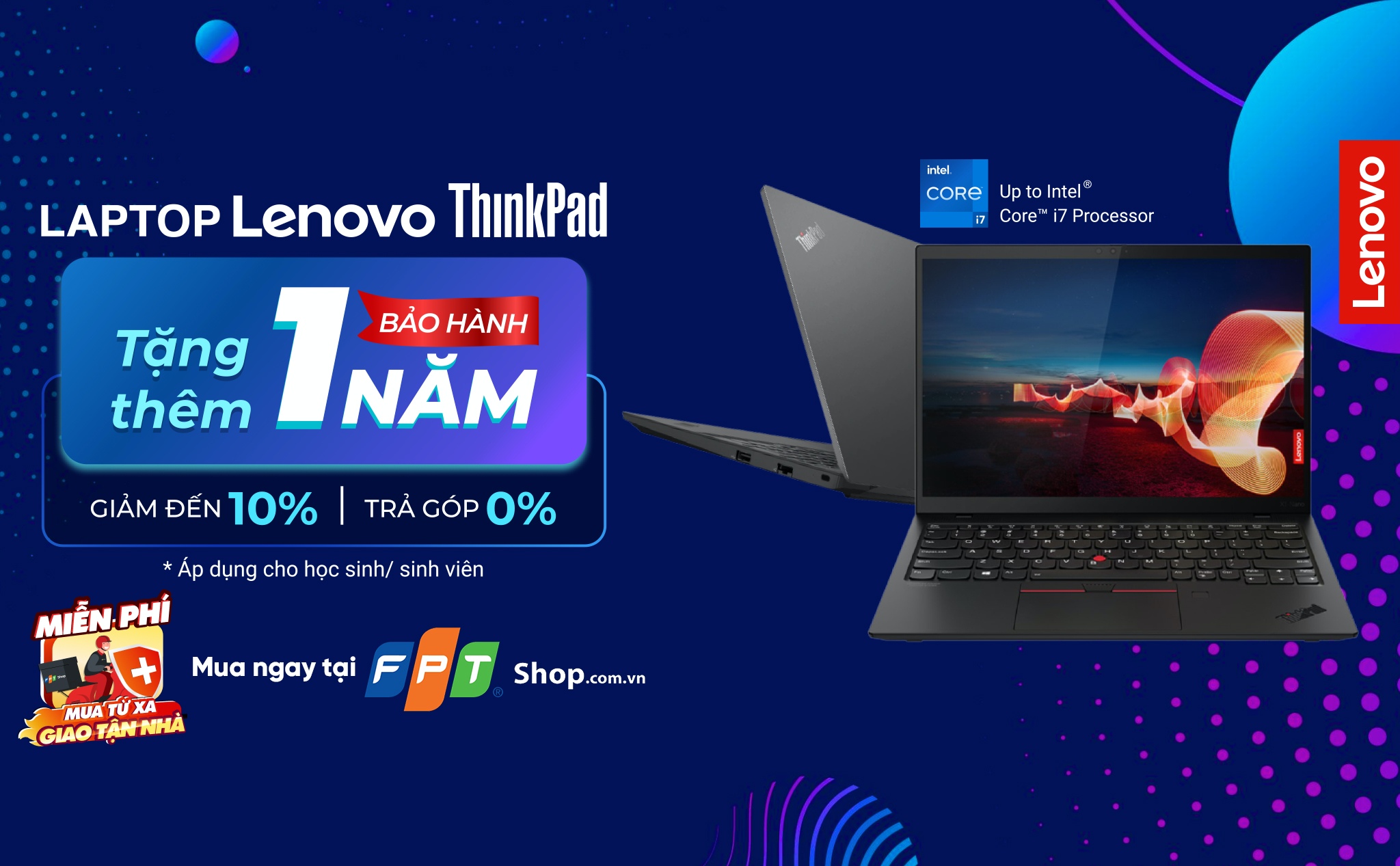 [QC] FPT Shop tặng 1 năm bảo hành và giảm đến 10% cho laptop Lenovo ThinkPad