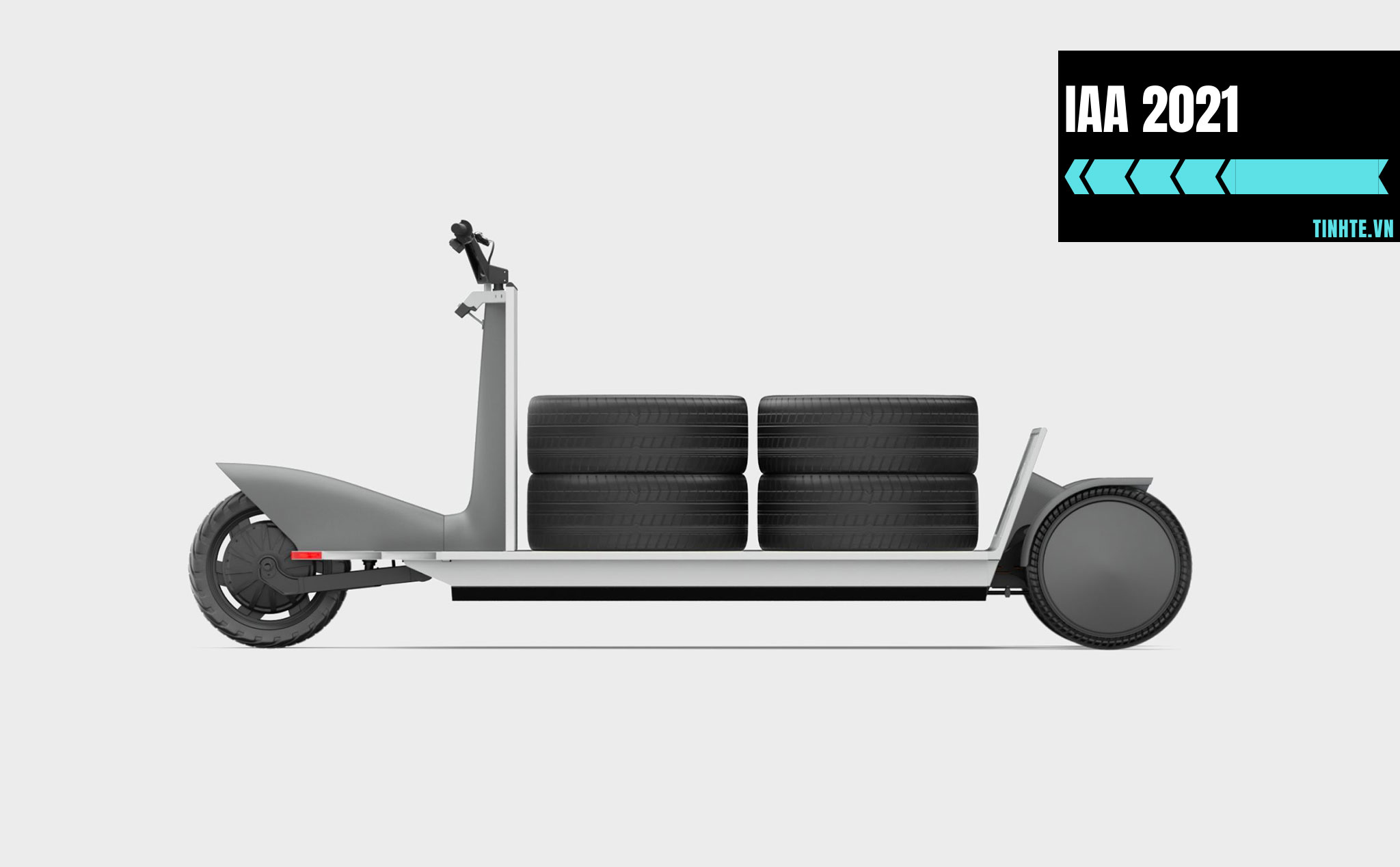 Polestar Re:Move - xe scooter điện 3 bánh chuyên chở hàng, tải trọng tối đa 180 kg