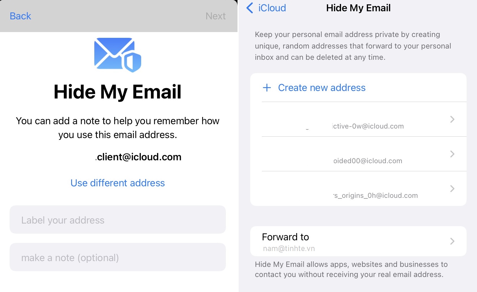 iOS 15: Dùng Hide My Email để ẩn email khi cần thiết
