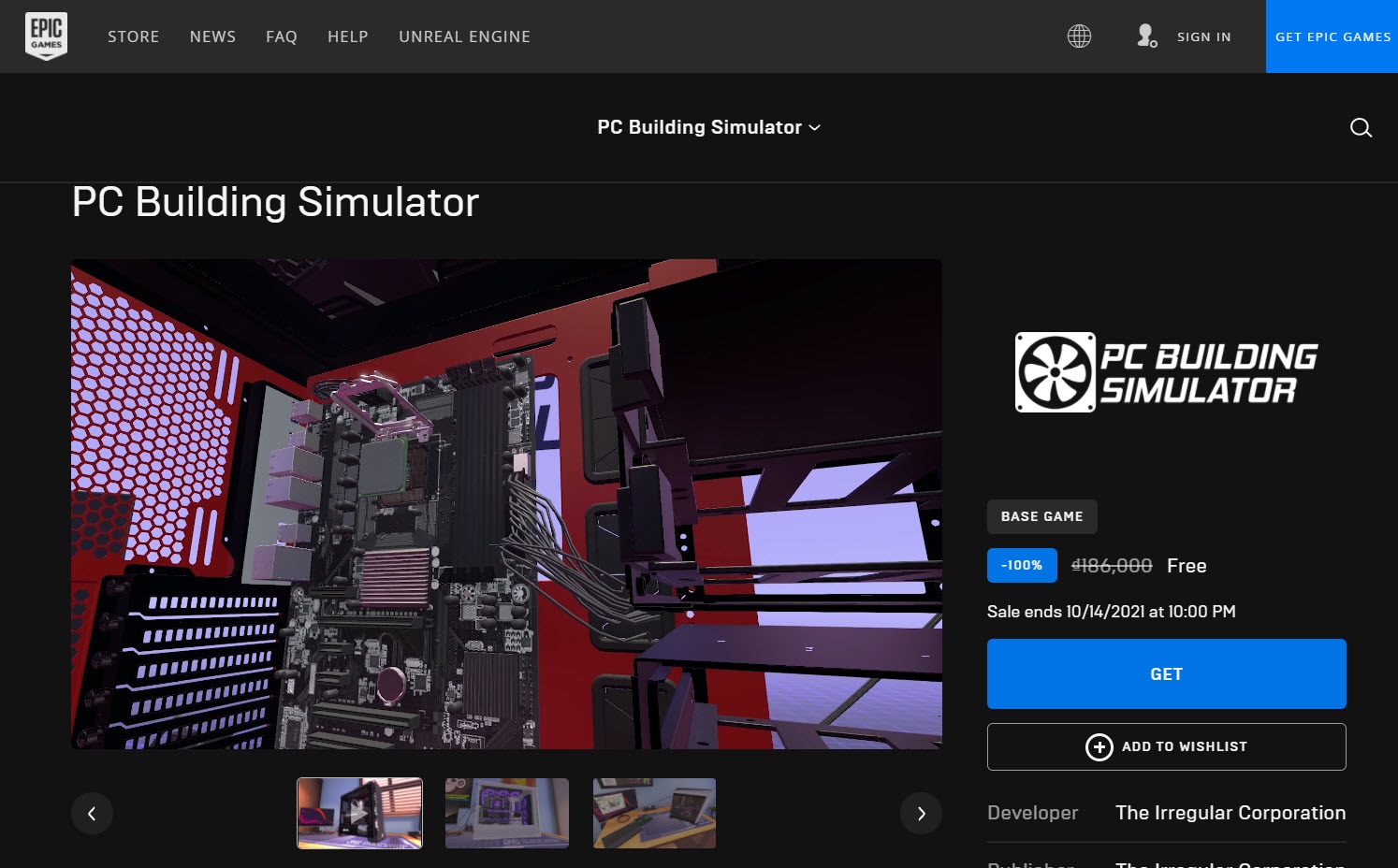 Epic Games tặng miễn phí PC Building Simulator tới 10PM ngày 14/10