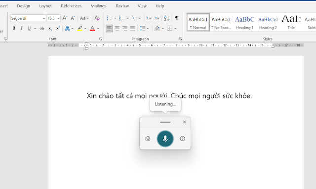 Chuyển giọng nói thành văn bản Tiếng Việt trên Windows 11
