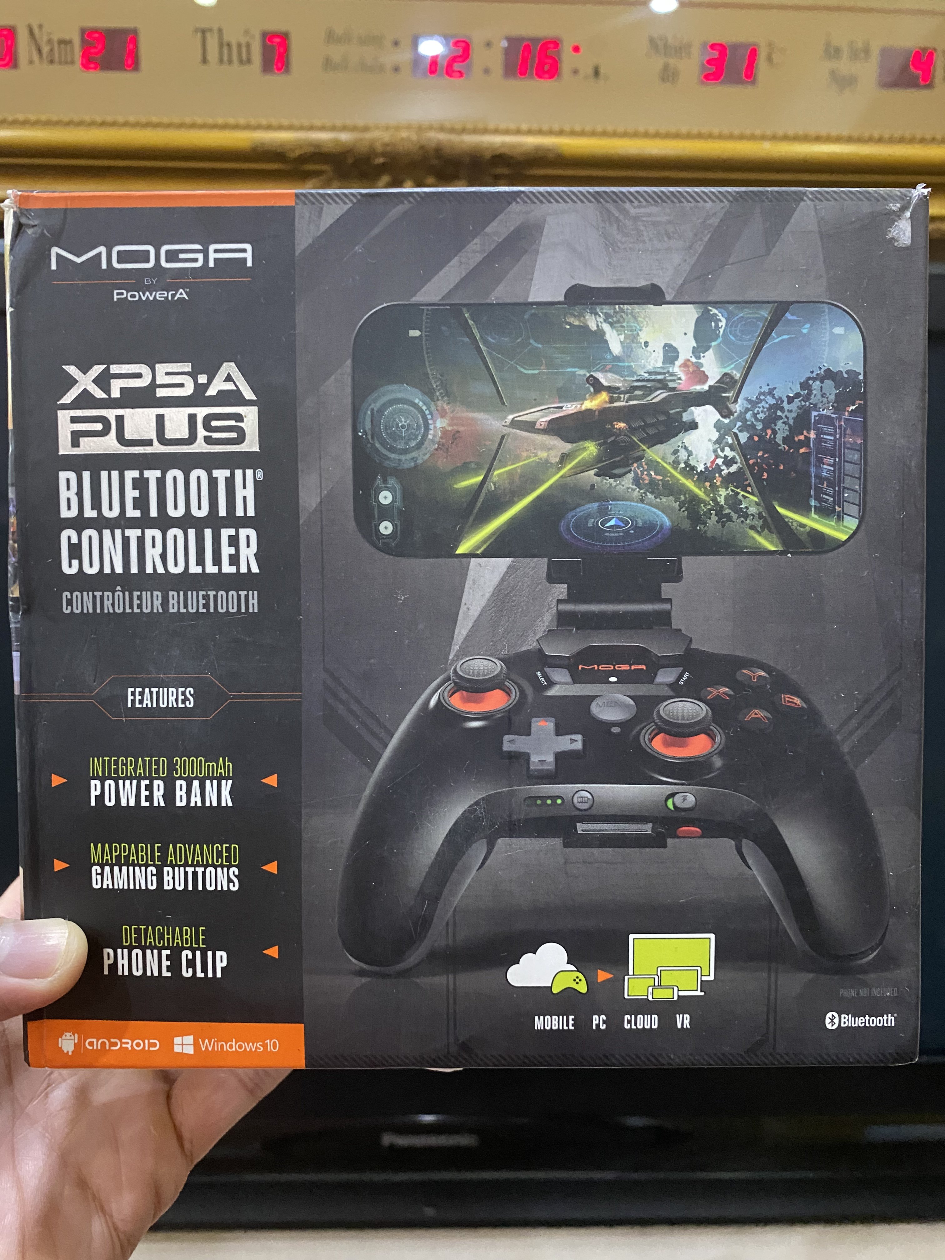 Tay chơi games KHÔNG DÂY Moga XP5-A Plus cho điện thoại Android và máy tính Windows. Kiêm pin Sạc...