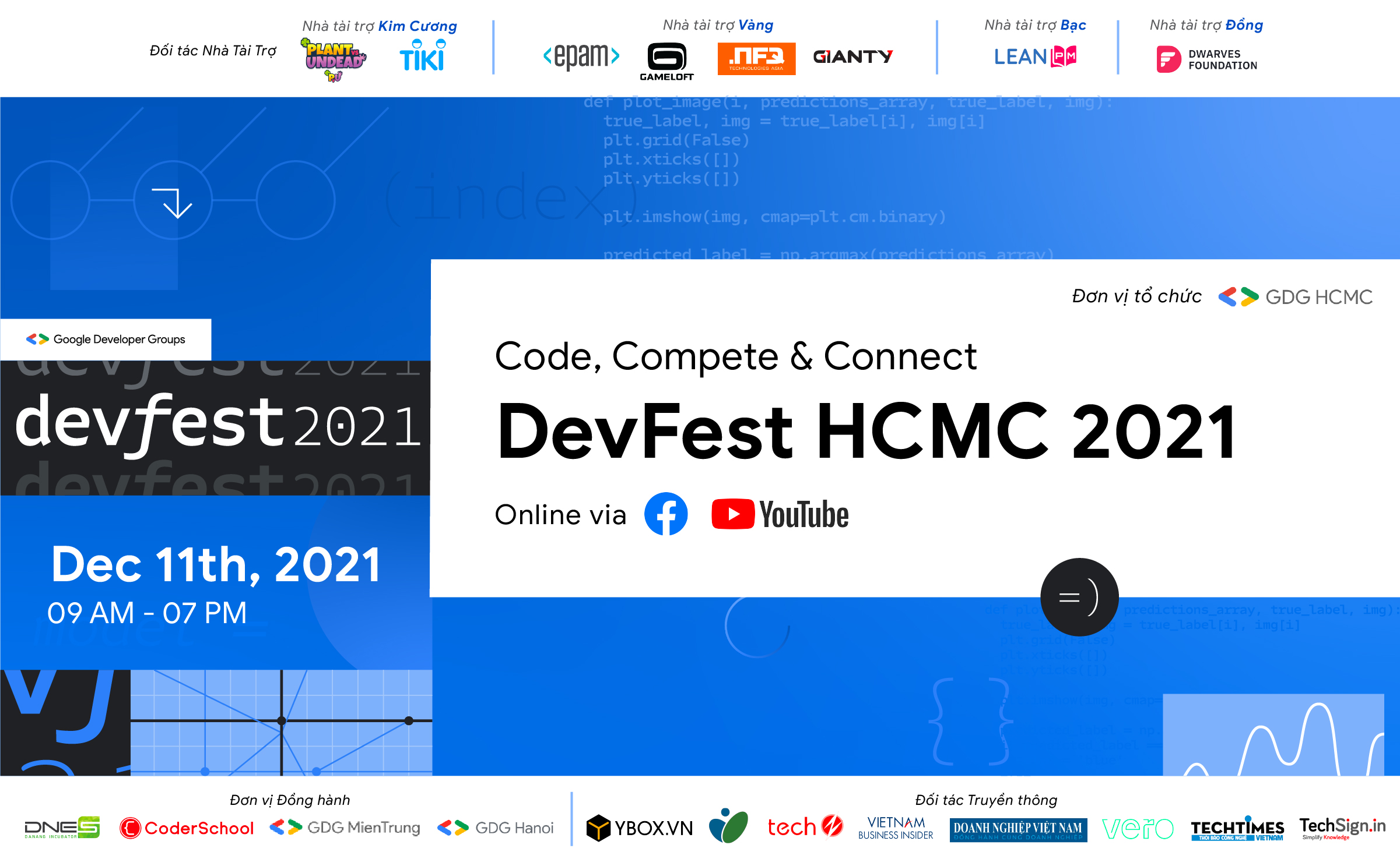 Mời tham dự Google DevFest HCMC 2021, có các khóa huấn luyện Flutter