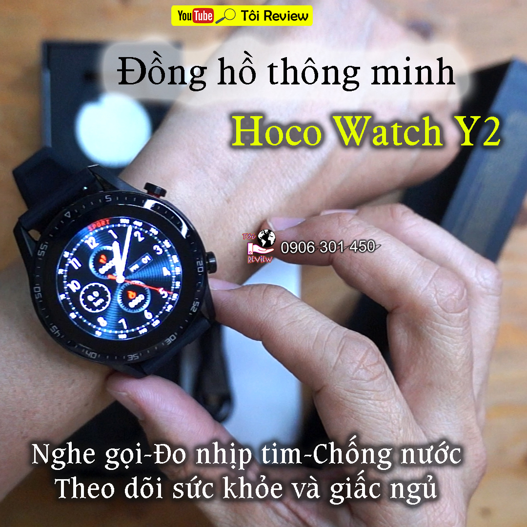 Đánh giá đồng hồ thông minh Hoco Watch Y2 nghe gọi, bơi với cá, theo dõi sức khỏe, vận động thể thao