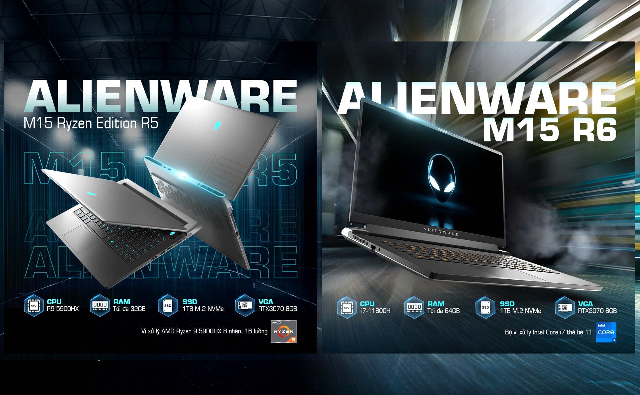 [QC] Laptop Dell Alienware M15 R5 và R6 - Lựa chọn hoàn hảo nhất cho phân khúc laptop gaming cao cấp