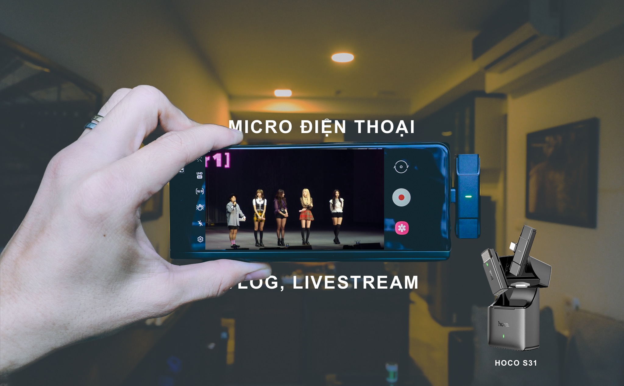 Trên tay micro điện thoại Hoco S31: âm tốt, quay phim, livestream Facebook với âm thanh tốt hơn