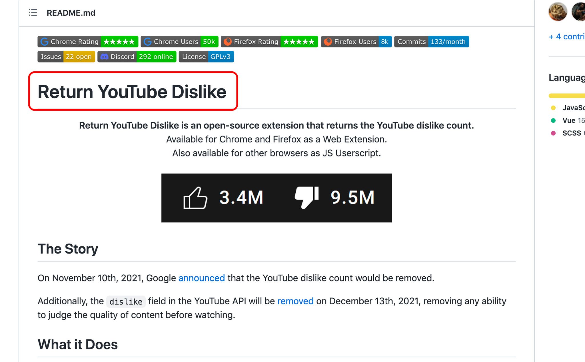 “Return YouTube Dislike” - Tiện ích mở rộng giúp hiển thị lại lượt dislike trên YouTube