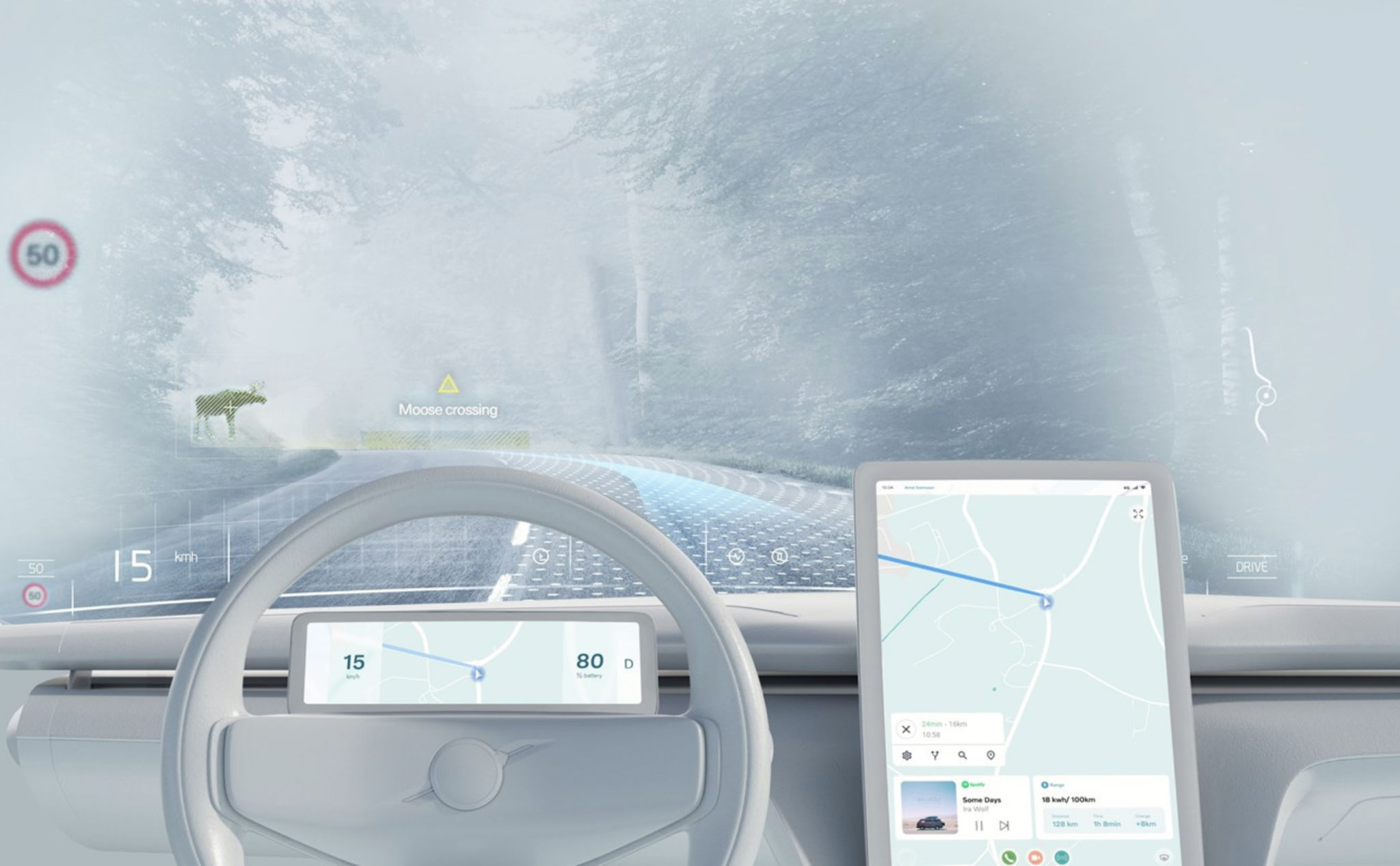 Volvo hợp tác với Spectralics của Israel để nâng tầm trải nghiệm AR trên kính chắn gió xe hơi