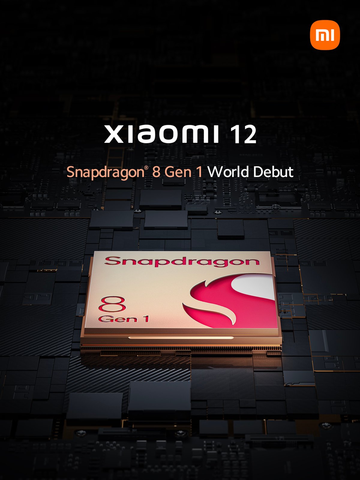 Xiaomi ra mắt Mi 12 với chip Snapdragon 8 gen 1 đầu tiên trên thế giới.