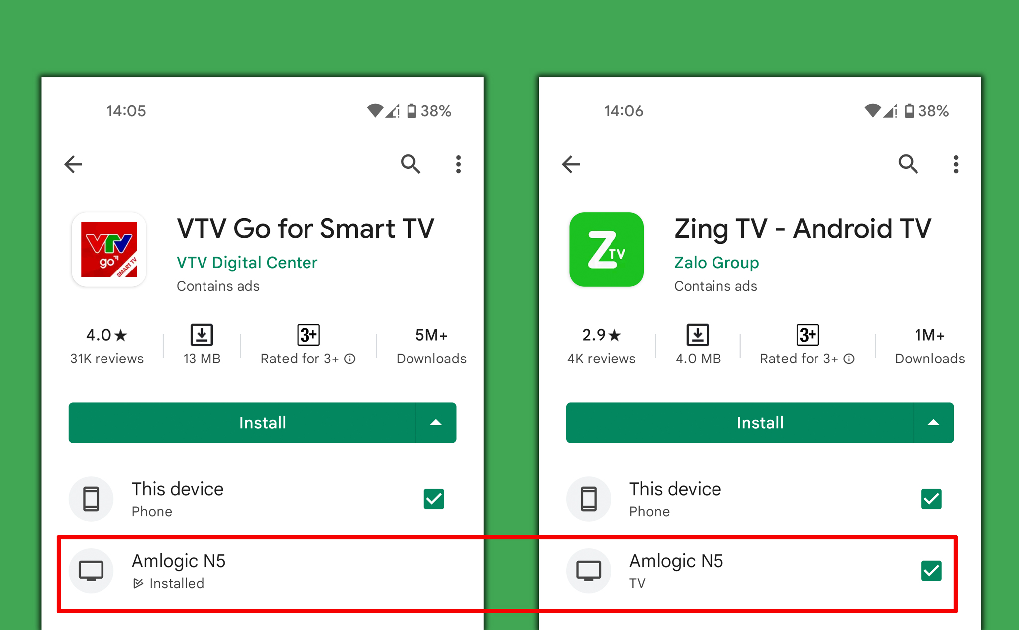 Cách cài app cho TV Android thông qua điện thoại