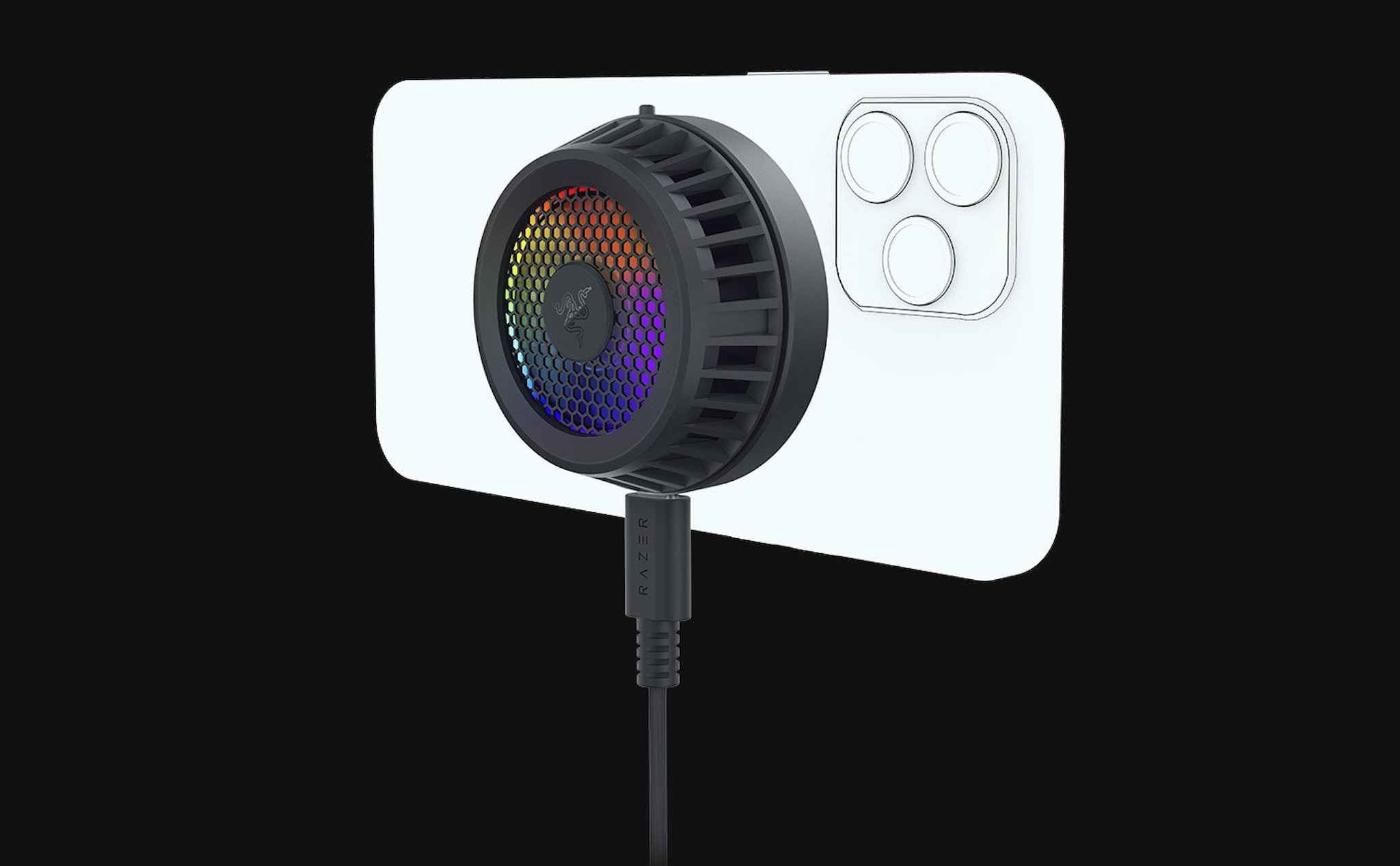 Đây là sò tản nhiệt Razer Phone Cooler Chroma: Gắn vào iPhone bằng MagSafe, giá 60 đô