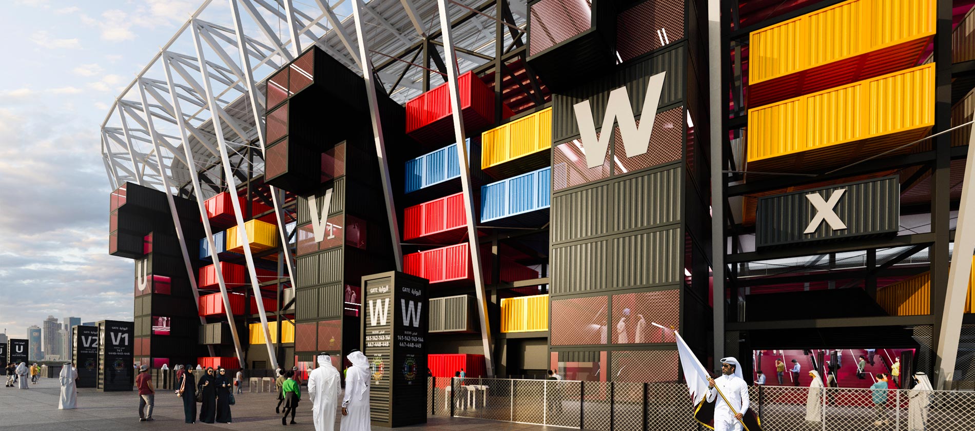 Đây là Stadium 974 - sân vận động làm từ 974 thùng container để phục vụ cho World Cup 2022 ở Qatar