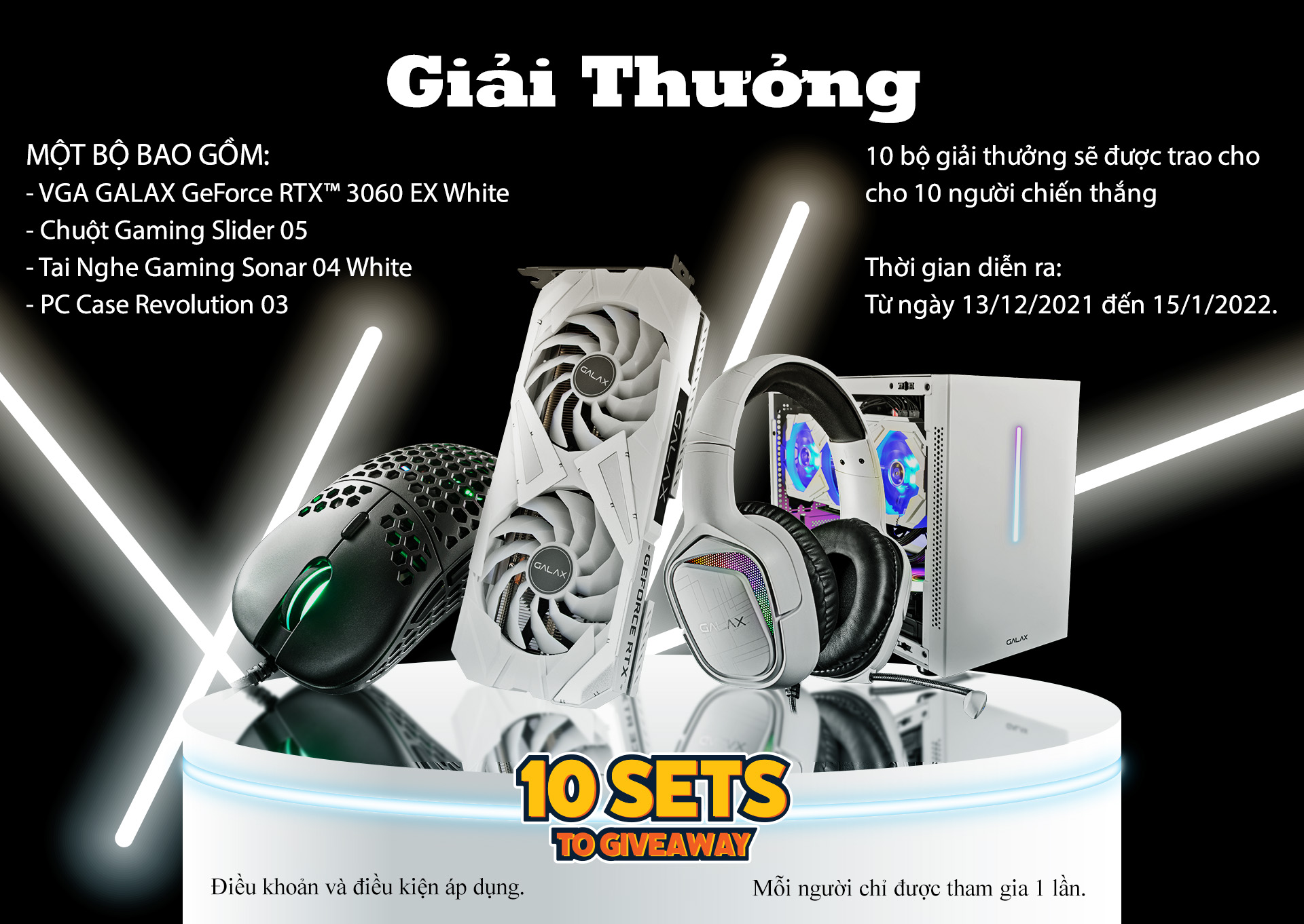 Cách Nhận VGA Galax 3060 EX, Chuột Slider 05, Tai Nghe Sonar 04 Miễn Phí Từ GALAX