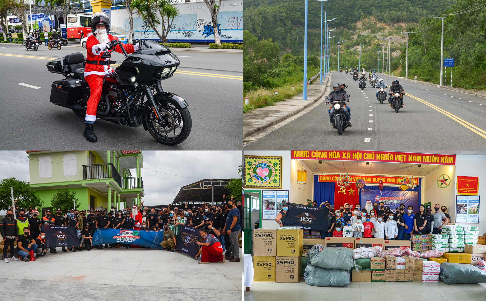 Hơn 100 anh em biker tham gia hành trình Christmas Charity Ride đi thiện nguyện tại Nha Trang
