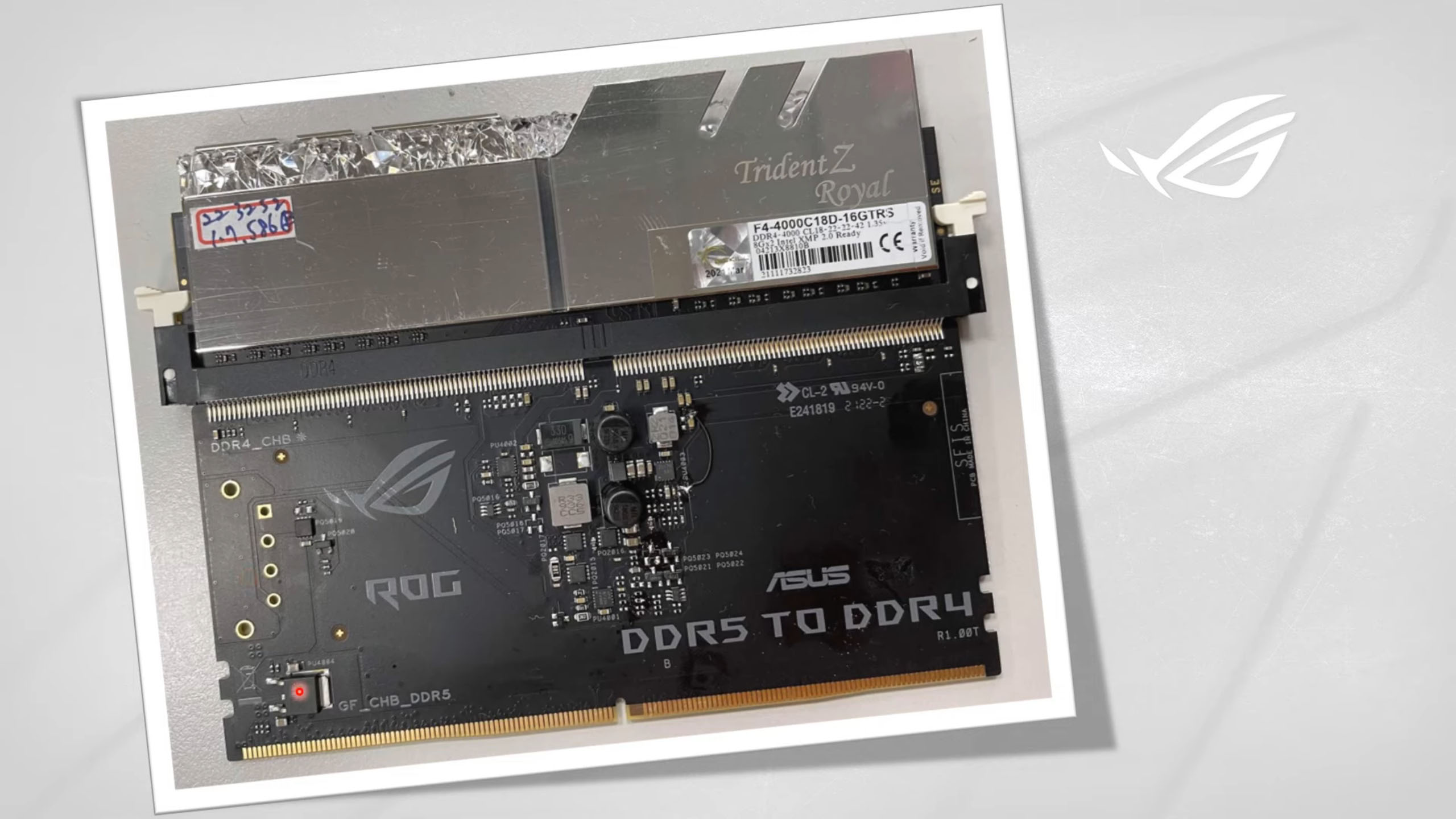 Asus phát triển adapter để dùng RAM DDR4 trên mainboard chỉ hỗ trợ DDR5