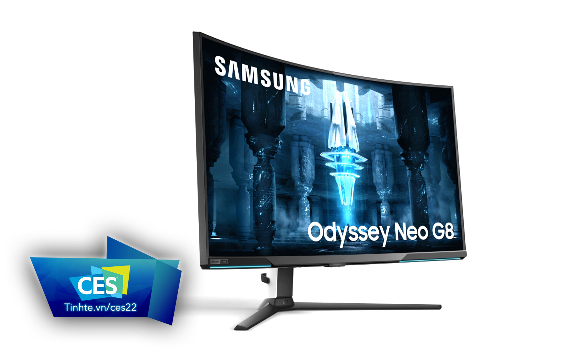 #CES2022: Samsung giới Odyssey Neo G8: Phiên bản nhỏ hơn của G9, 32 inch 4K, độ cong 1000R