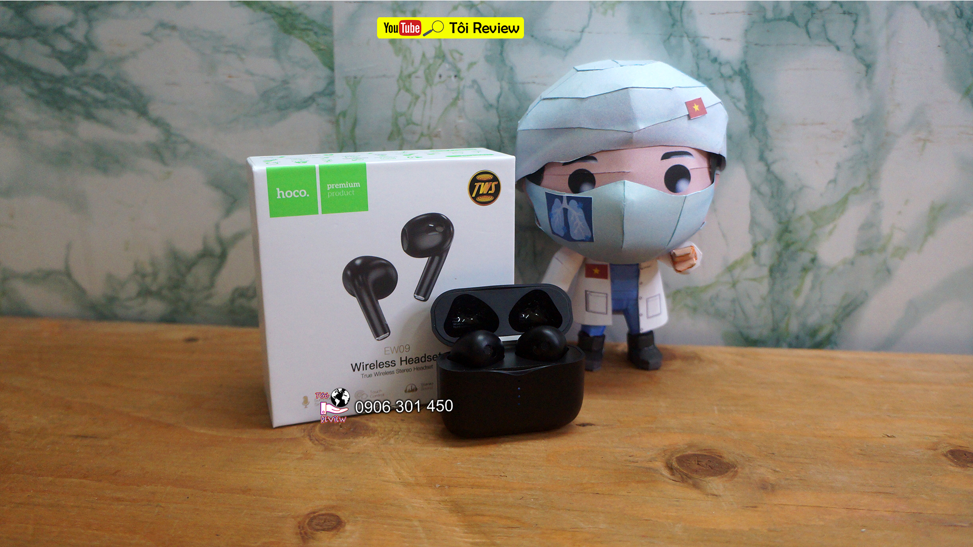 Review tai nghe Hoco EW09 Một phiên bản khác của Airpods 3 đen hôi