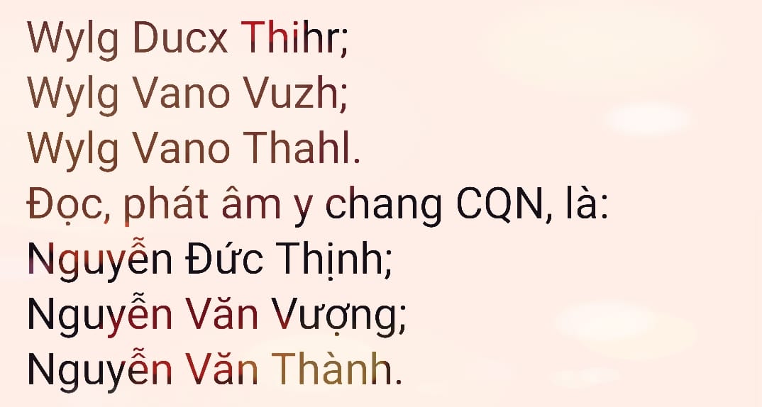 CHỈ TẠI CHƯA TÌM HIỂU CHỮ VN SONG SONG 4.0 (CVNSS4.0) - Tác giả: Vanchung Nguyen