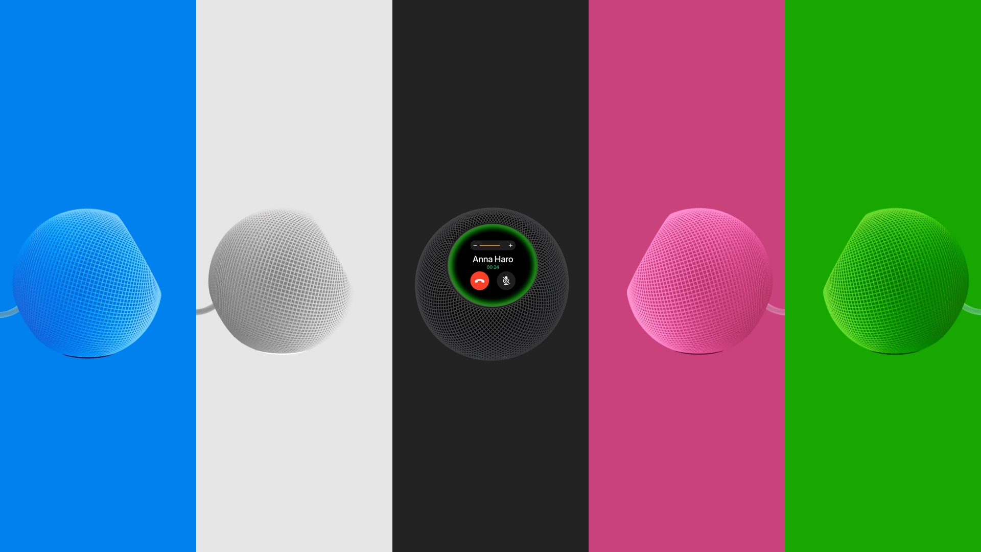 Hình ảnh concept HomePod mini với màn hình cảm ứng, loa được dựng theo góc nghiêng