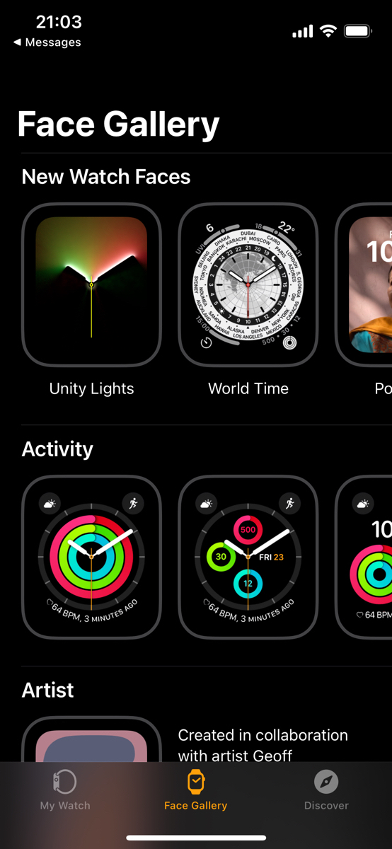 Apple update new watch face