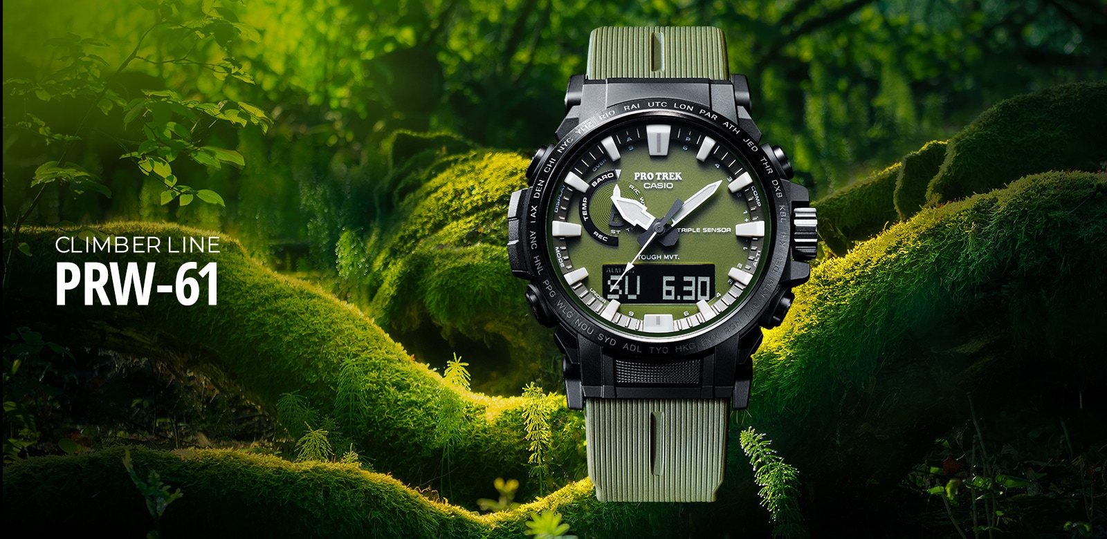 Casio ra mắt đồng hồ Pro Trek PRW-61, làm bằng nhựa sinh học, pin lên đến 25 tháng, giá từ 524 USD
