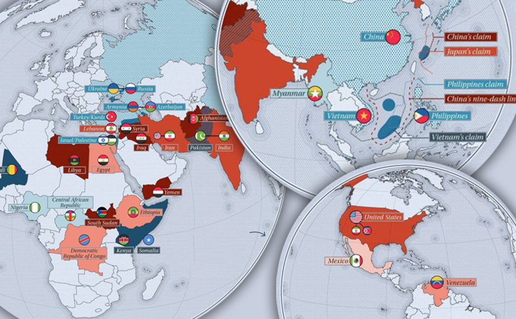 [Infographic] Bản đồ các cuộc xung đột đang diễn ra trên toàn thế giới