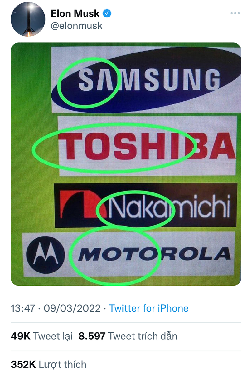 Samsung, Toshiba, Nakamichi, Motorola.. ghép những chữ cái đầu lại thì sẽ ra cái tên, người mà...