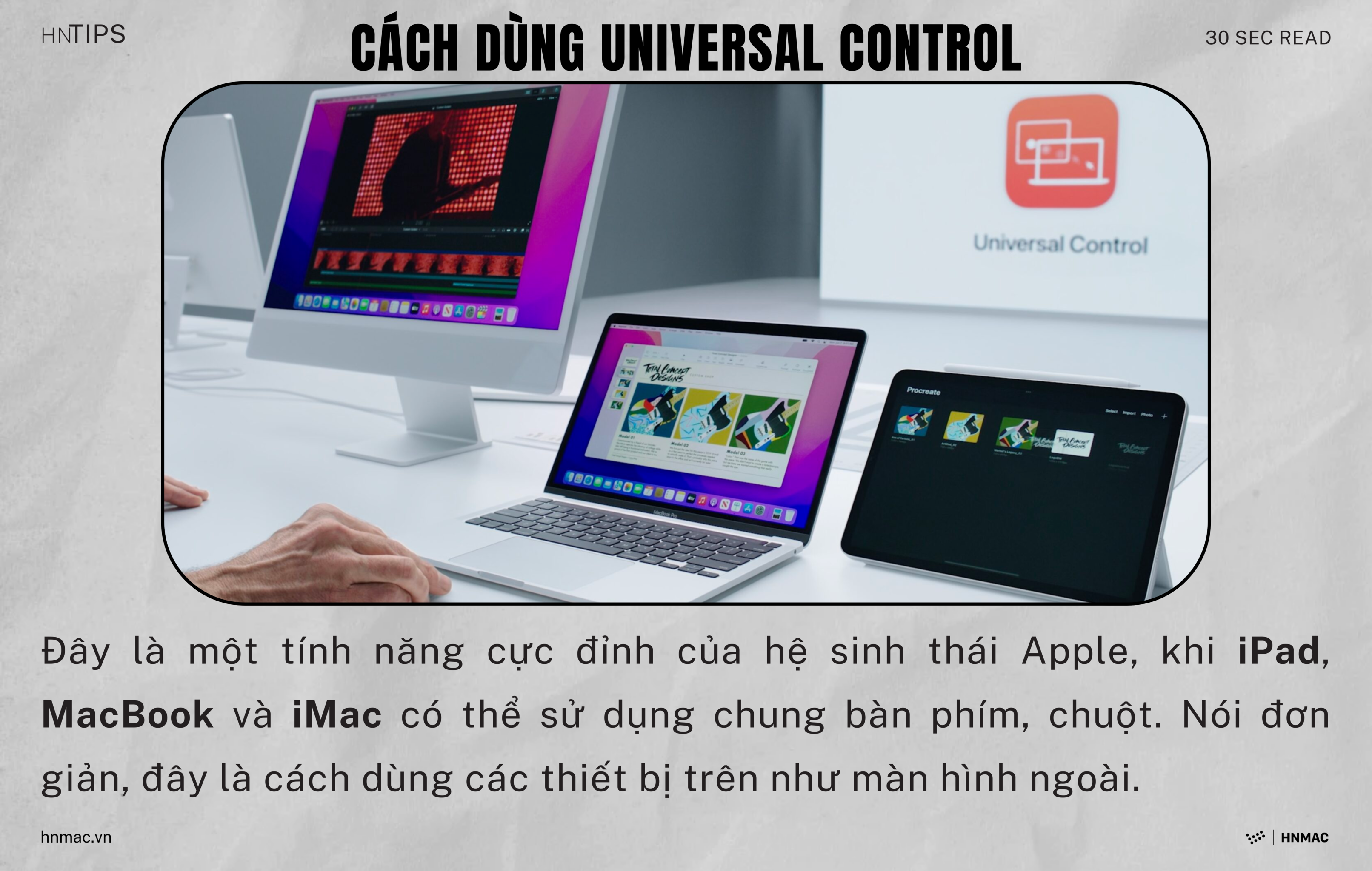 Universal Control trên bản macOS Montery 12.3 dành cho MacBook, iMac và iPad
