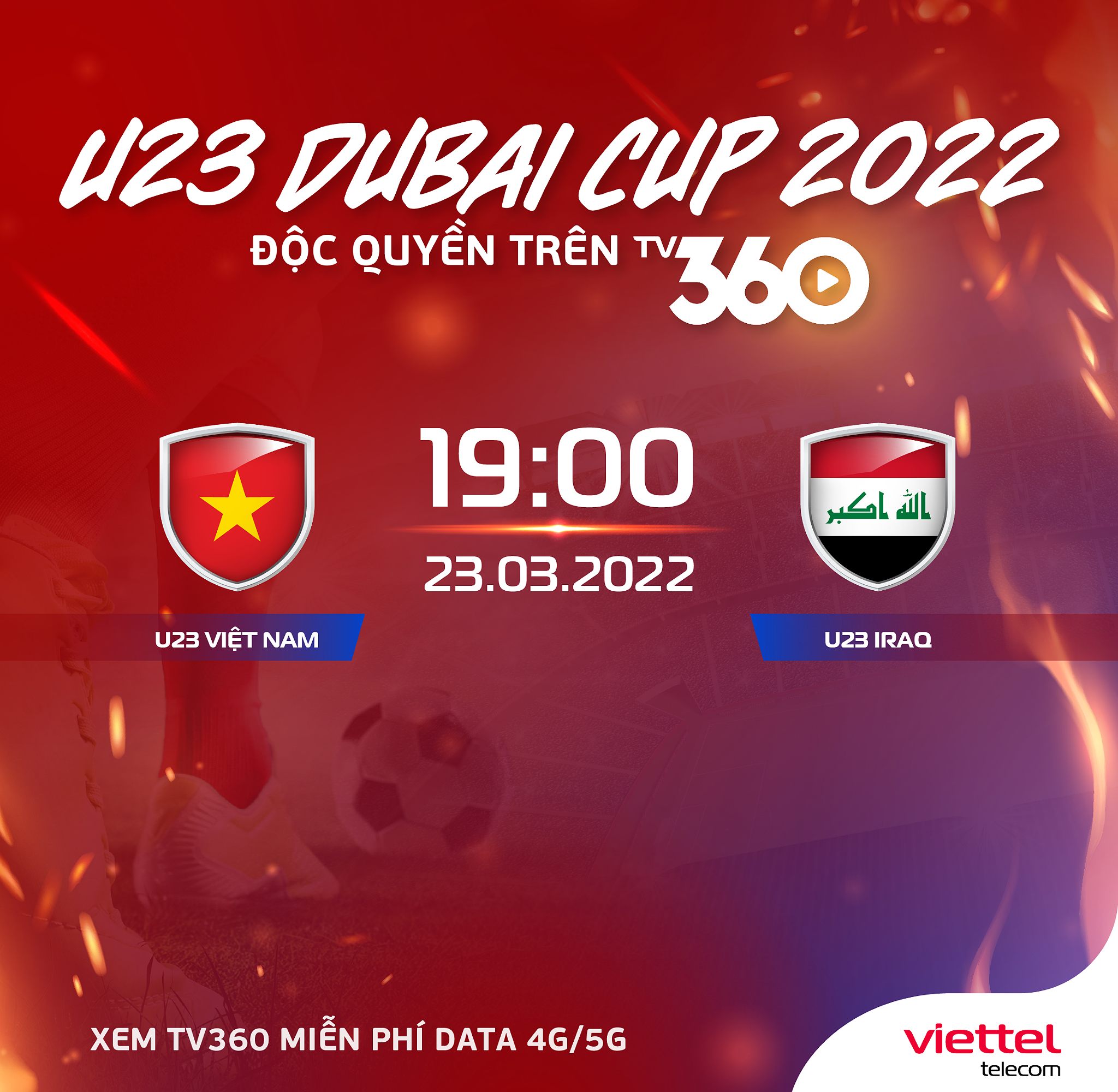 ĐỘC QUYỀN: U23 Việt Nam đối đầu với U23 Iraq trên đấu trường quốc tế tối nay, duy nhất trên TV360