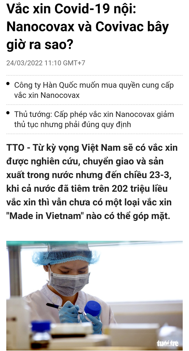 Vắc xin Covid-19 nội: Nanocovax và Covivac bây giờ ra sao?