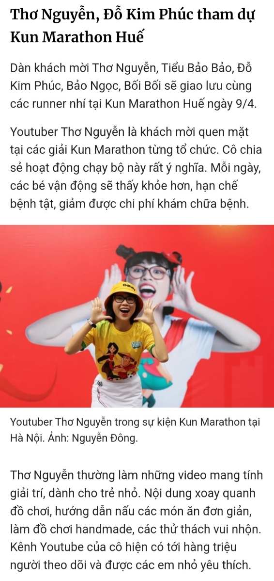 "Thơ Nguyễn thường làm những video mang tính giải trí, dành cho trẻ nhỏ. Nội dung xoay quanh đồ chơ