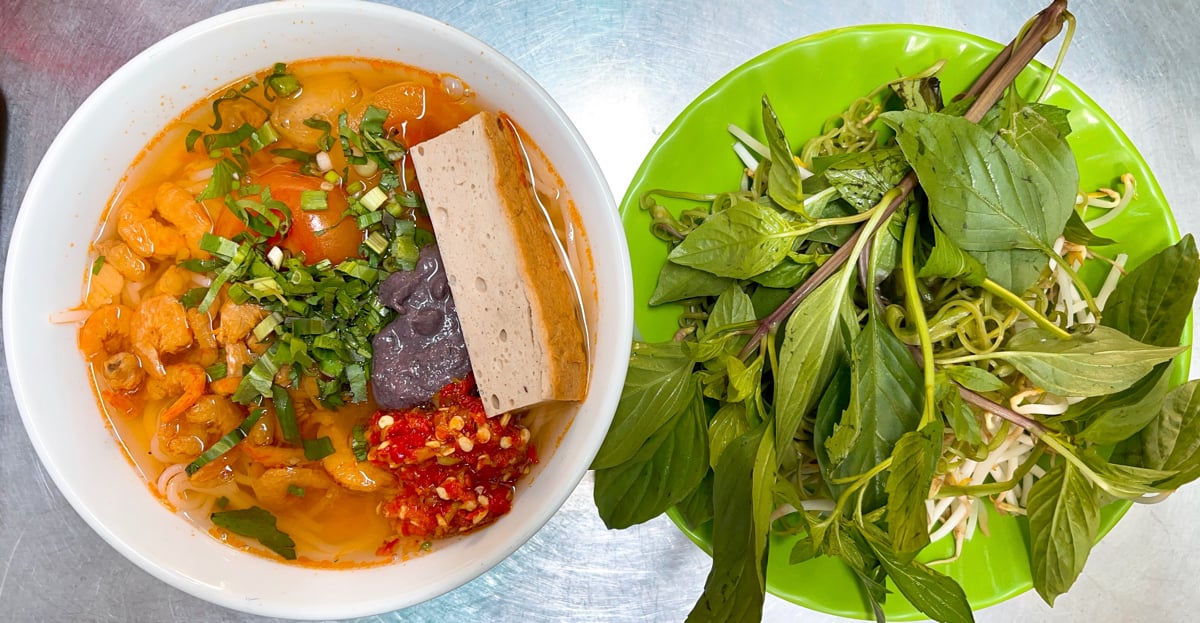 Bún riêu tôm  khô