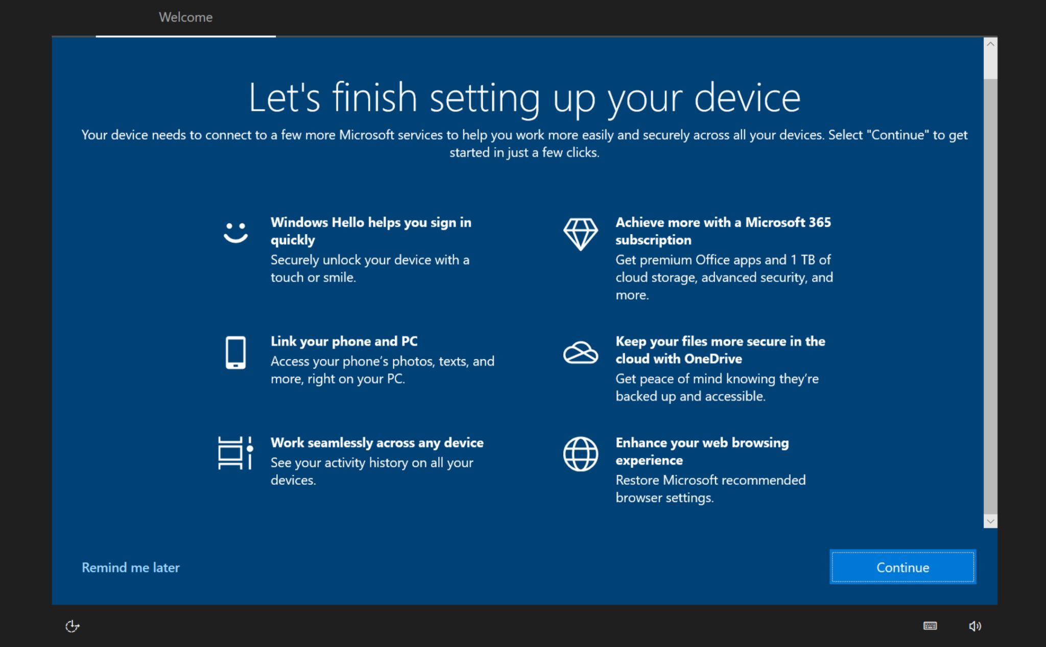 Cách tắt thông báo "Let's finish setting up your device" trên Windows 10/11